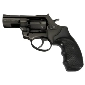 Revólver de fogueo Ekol Viper 2.5 pulgadas calibre 9x22mm P.A.K. negro. Arma traumática compacta de acción doble, cuerpo metálico y tambor de 6 disparos. Ideal para defensa personal, porte oculto y entrenamiento en Colombia. Disponible en ARMY STORE.