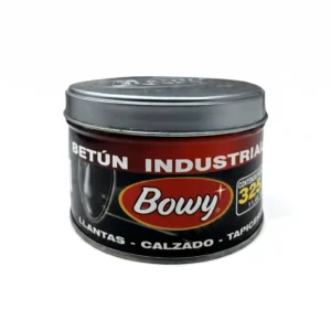Betún industrial Bowy 325 gramos color negro para lustrar y proteger calzado militar, botas tácticas, zapatos de policía y cuero. Ideal para mantenimiento de dotación institucional, cuero, llantas y tapicería. Envíos a Bogotá, Medellín, Cali y todo Colombia.