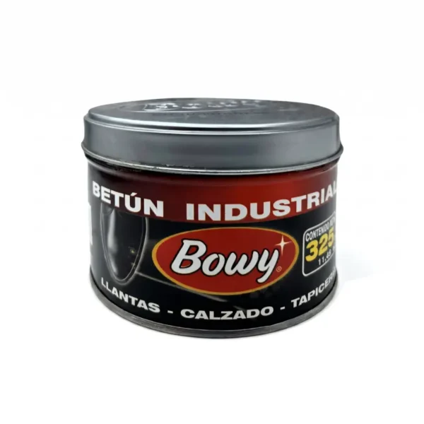 Betún industrial Bowy 325 gramos color negro para lustrar y proteger calzado militar, botas tácticas, zapatos de policía y cuero. Ideal para mantenimiento de dotación institucional, cuero, llantas y tapicería. Envíos a Bogotá, Medellín, Cali y todo Colombia.