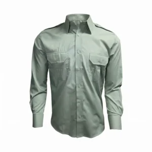 Camisa reglamentaria Policía Nacional de Colombia referencia número 3 color verde olivo manga larga. Prenda institucional con charreteras para grados, dos bolsillos superiores con presilla y botones frontales. Tela resistente ideal para servicio administrativo y patrullaje. Envíos a Pereira, Manizales, Armenia y Risaralda.