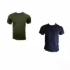 Camiseta básica de algodón importado manga corta disponible en colores verde militar, blanco y azul noche. Prenda cómoda y resistente ideal para uso táctico, laboral y deportivo en Colombia. Envíos a Cúcuta, Pasto, Neiva y Popayán.