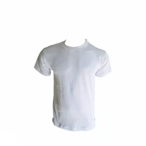 Camiseta blanca básica de algodón nacional manga corta. Prenda resistente y económica ideal para uniformes, trabajo rudo, capas base tácticas y uso diario en Colombia. Envíos a Ibagué, Neiva, Florencia y Sincelejo.