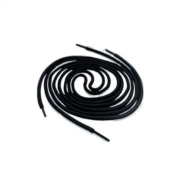 Par de cordones negros para botas tácticas y militares fabricados en nylon trenzado de alta resistencia con punteras rígidas. Repuesto durable para calzado de combate, trabajo rudo y outdoor. Cali, Medellin, Bogota, Palmira, Tulua, Cartago, Pereira. Army Store, tienda Tactica.