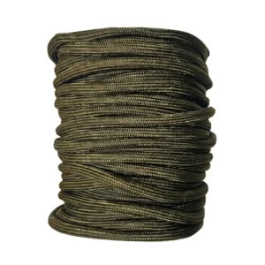 Rollo de eslinga paracord tipo 550 en color verde militar (oliva). Cuerda de nylon trenzada de alta resistencia ideal para supervivencia, camping, macramé táctico, reparaciones de equipo y artesanías outdoor. Cali, Medellin, Bogota, Palmira, Tulua, Cartago, Pereira. Army Store, tienda Tactica.