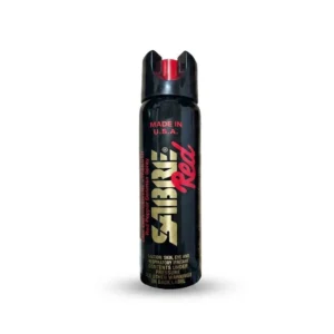 Spray de defensa personal Sabre Red Magnum 120 grande con fórmula OC máxima potencia y tinte marcador UV. Alcance de 4 metros, tapa de seguridad abatible y múltiples ráfagas. Estándar policial americano para defensa civil y seguridad. Cali, Medellin, Bogota, Palmira, Tulua, Cartago, Pereira. Army Store, tienda Tactica.