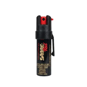 Spray de defensa personal Sabre Red pequeño de 22g con fórmula dual OC+CS y tinte marcador UV. Incluye clip de seguridad y bloqueo por torsión. Máxima potencia en formato compacto para porte diario discreto. Cali, Medellin, Bogota, Palmira, Tulua, Cartago, Pereira. Army Store, tienda Tactica.
