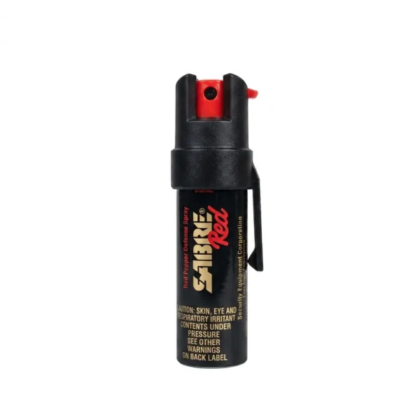 Spray de defensa personal Sabre Red pequeño de 22g con fórmula dual OC+CS y tinte marcador UV. Incluye clip de seguridad y bloqueo por torsión. Máxima potencia en formato compacto para porte diario discreto. Cali, Medellin, Bogota, Palmira, Tulua, Cartago, Pereira. Army Store, tienda Tactica.