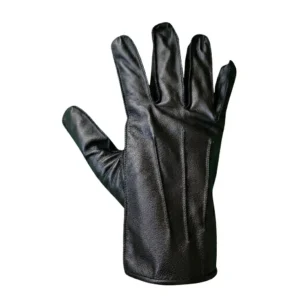 Guantes tácticos de cabretilla (piel de cabra) negros con costuras reforzadas. Alta resistencia a la abrasión, flexibilidad superior y agarre natural. Ideales para tiro, conducción, moto y trabajo manual. Cali, Medellin, Bogota, Palmira, Tulua, Cartago, Pereira. Army Store, tienda Tactica.