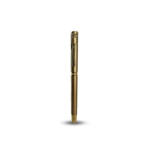 Lapicero táctico de presentación en aleación metálica color dorado/bronce con clip resistente y punta rompevidrios de tungsteno. Herramienta EDC multifuncional para escritura, defensa personal y emergencia. Cali, Medellin, Bogota, Palmira, Tulua, Cartago, Pereira. Army Store, tienda Tactica.