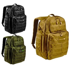 Mochila táctica RUSH de 40 litros con diseño Center Line estilo 5.11 en negro, verde oliva y coyote tan. Backpack MOLLE con compartimento CCW oculto, funda laptop 15", sistema hidratación y múltiples organizadores. Cali, Medellin, Bogota, Palmira, Tulua, Cartago, Pereira. Army Store, tienda Tactica.