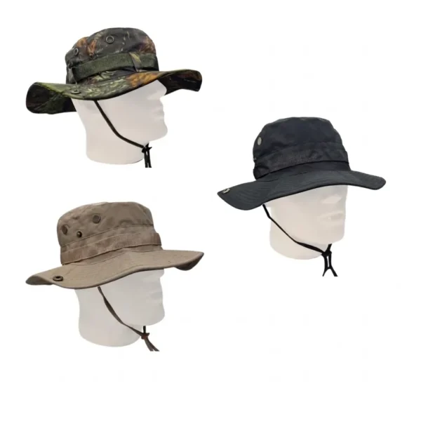 Pava táctica tipo boonie Delta en tres versiones: camuflaje Realtree Camaleón, negra y arena. Tela Rip Stop con ala ancha, ventilación lateral, correas MOLLE, panel de velcro para parches y cordón de retención ajustable. Cali, Medellin, Bogota, Palmira, Tulua, Cartago, Pereira. Army Store, tienda Tactica.